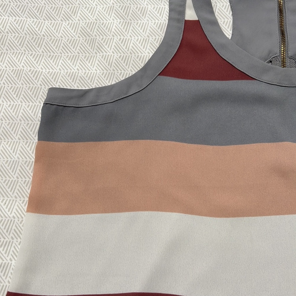 DONATED Express Multicolored Striped Racerback - Picture 3 of 10